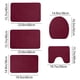 thumbnail image 3 of Juego de alfombras de baño de espuma, con forro polar grueso y suave, absorbentes y lavables a máquina, con base antideslizante para mayor seguridad en la ducha (Rojo), 3 of 9
