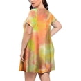 thumbnail image 4 of EQWLJWE Robes pour Femmes Été Ample Décontracté Grande Taille Confortable Femmes Col Rond Imprimé Floral Franges Bretelles Robe de Soirée, 4 of 5
