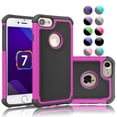 thumbnail image 1 of Apple iPhone 7 Case, Case For iPhone 7, Hybrid Shock Absorbing Best Impact Defender Rugged Slim Cover Shell Plastic Outer & Rubber Silicone Inner For iPhone 7 4.7", 1 of 4