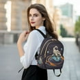 thumbnail image 6 of FORMRS Mini Backpack Purse for Women Travel Daypack Casual Shoulder Bag, Black Astronaut Record, 6 of 7