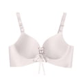 thumbnail image 2 of iHPH7 Womens Push Up Drawstring Bras Lace Up Bra No Underwire Comfort Soft Adjustable Straps Wireless Bras Beige 70A, 2 of 5
