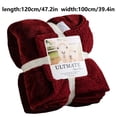thumbnail image 3 of MOQIN Sherpa Fleece Bed Blanket King Size Super Soft Fuzzy Plush Warm Cozy Fluffy Microfiber Couch Throw Velvet Double Reversible Luxurious Blankets,Red -100*120cm, 3 of 8