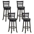 thumbnail image 1 of Costway Set of 4 Bar Stools Swivel Bar Height Chairs with PU Upholstered Seats Kitchen, 1 of 7