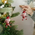 thumbnail image 6 of Festive Christmas Decorations - Assorted Character Ornaments with Hooks - Durable Plastic Tree/Window Pendants (4.7in, Red), 6 of 6