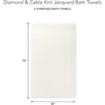 thumbnail image 3 of Texere 100% Organic Cotton Diamond Jacquard 700 GSM Luxury Bath Towel Sets - Ultra Soft and Absorbent Hotel and Spa Quality (Diamond, Cream, 2 Bath Towels), 3 of 7