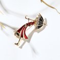 thumbnail image 3 of Simple Oil Drip Enamel Alloy Umbrella Brooch, 3 of 4