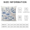 thumbnail image 5 of YINGXI Flower Decorative Throw Pillow Case, Pattern with of Delicate Design, Couch Bedroom Living Room Cushion Cover,Night Blue 20x20in, 5 of 5