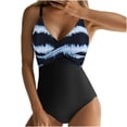 thumbnail image 2 of Xunlbb Bikini Sets for Women With Chest Pad Without Underwire Print V Swimming Trunks Swimsuit Beach Outfits for Women Size S-XL, 2 of 5