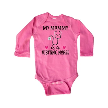 

Inktastic Visiting Nurse Mommy Gift Baby Girl Long Sleeve Bodysuit