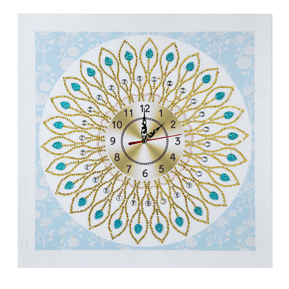 DIY Special Shaped Diamond Painting Flower Wall Clock Crafts Home Art Decor 