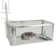 Gustave 2Pcs Rat Trap Cage Humane Mouse Traps Animal Pest Mouse Control Bait Catch -11*5.5*4.3 inch