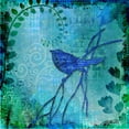 thumbnail image 2 of Haase, Andrea 15x15 Gold Ornate Wood Framed with Double Matting Museum Art Print Titled - Magical Bird Garden, 2 of 4