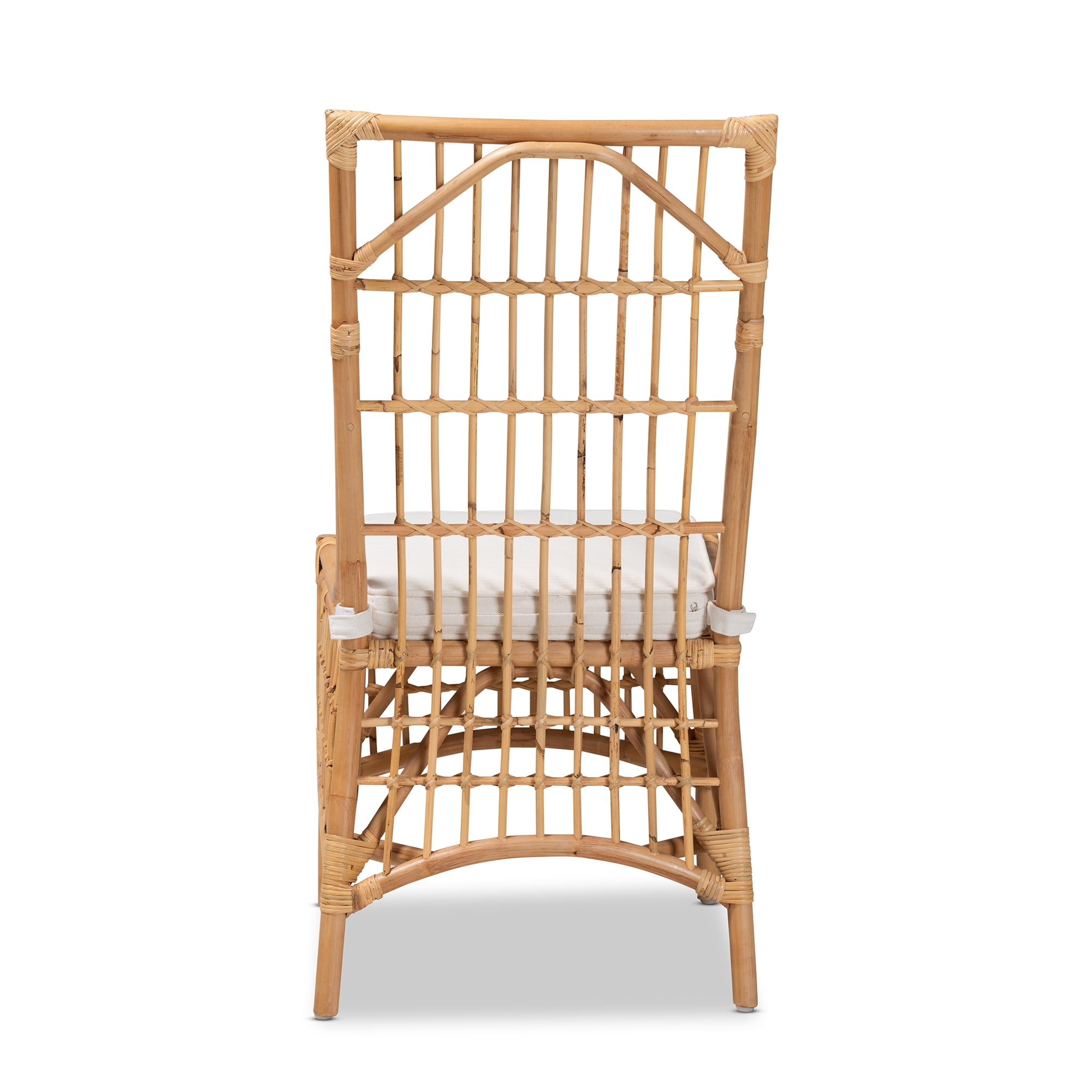 bali & pari Rose Rattan BOHO Dining Chair, Natural Brown
