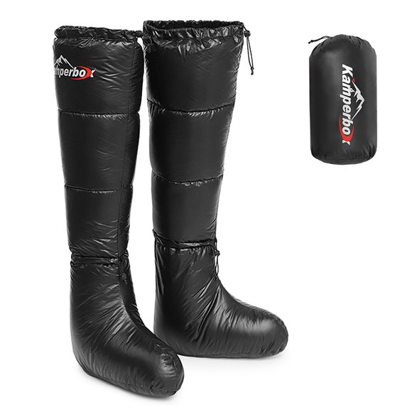 Kamperbox Shoes,Booties Socks Warm Winter Down Booties With Adjustable Tent Warm Soft Windproof Down Filled With Socks Warm Soft Adjustable Tent Men Down Booties Socks Slippers With Adjustable