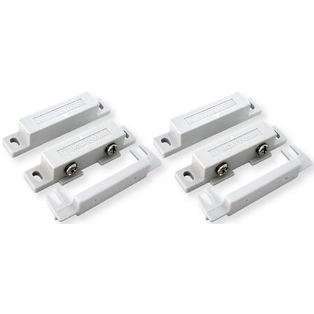 Seco-Larm SM-300Q/W Screw-Terminal Surface-Mount N.O. Magnetic Contacts (Pack of 2), White; 1/2" Gap; ABS Case; Gold Plated Contacts; UL Listed; Reliable Security Door/Window Sensor