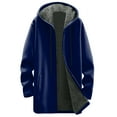 thumbnail image 5 of GEWSEY Zip Up Hoodie for Women Long Sleeve Fall Jackets for Women Trendy Womens Fall Coat Fleece Hooded Sweatshirt with Pockets (Dark Blue, XXL), 5 of 5
