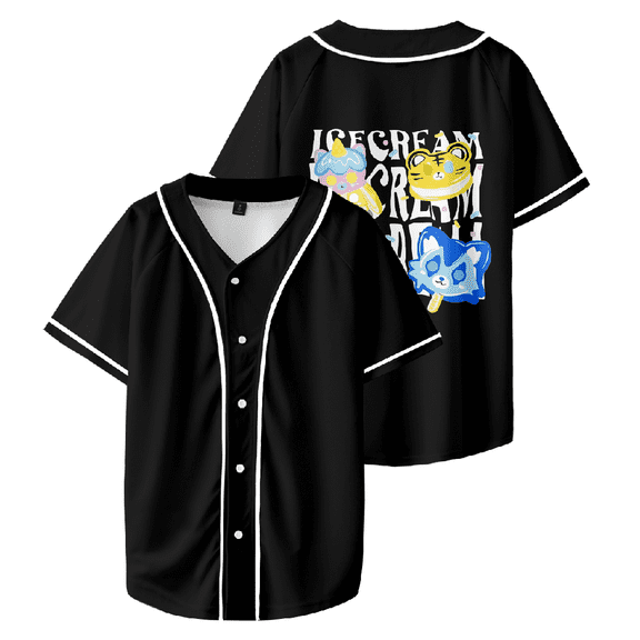 Itsfunneh Krew District Not So Sweet Baseball Shirt Fashion Jersey Unisex Short Sleeve V Neck Summer Tops