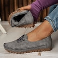 thumbnail image 2 of Womens Casual Slip On Flat Shoes, Comfortable Soft Wide Width Loafers, for Walking Work Everyday Wear, Breathable, Lightweight, 2 of 5