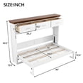 thumbnail image 4 of Twin Size Murphy Bed with 3 Storage Drawers and Open Shelf, Space Saving Wall Bed Cabinet for Small Rooms, White Finish, 4 of 9