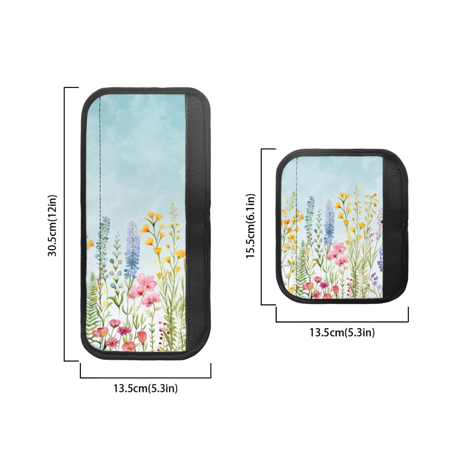 SEANATIVE Refrigerator Door Handle Covers Set of 6 Anti-Skid Anti-Static Kitchen Appliance Decor Handles Washable Fabric Keep Off Smudges, Fingerprints, Wear and Tear, Stains, Light Blue Sky Flowers