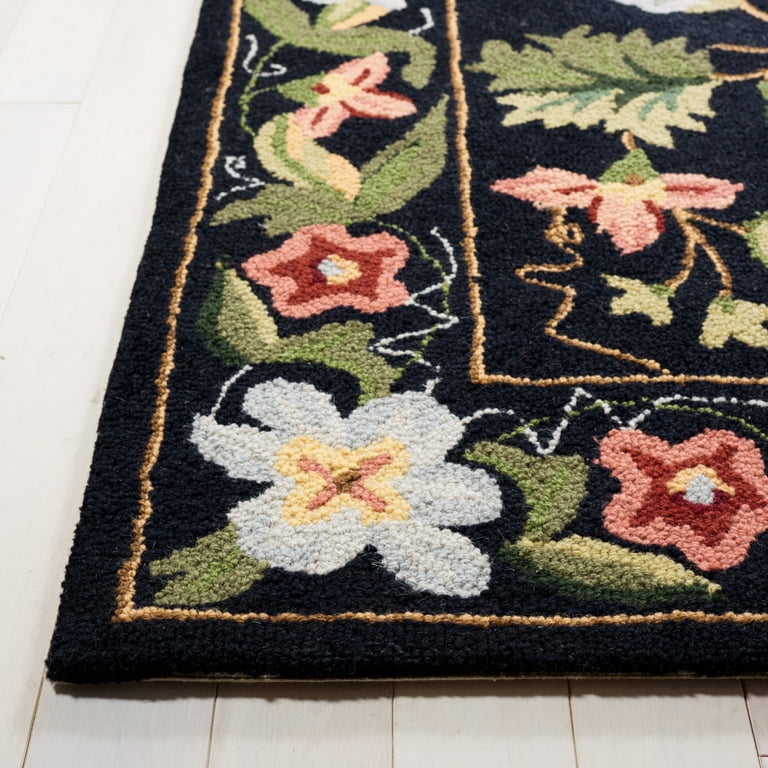 Safavieh Chelsea Gisselle Bordered Wool Area Rug, Black, 9' x 12