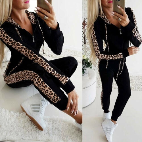 leopard print tracksuit womens