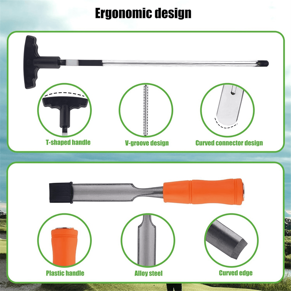 Golf Grip Removal Tool & Golf Grips Tape Remover, V-Groove Grip Remover Saver Repair Tool Essential Accessories