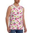 thumbnail image 2 of Bingfone Strawberry And Cheery Pattern Men's Tank Tops Workout Sleeveless Tee Shirts Running Beach Tanks for Men-X-Large, 2 of 4