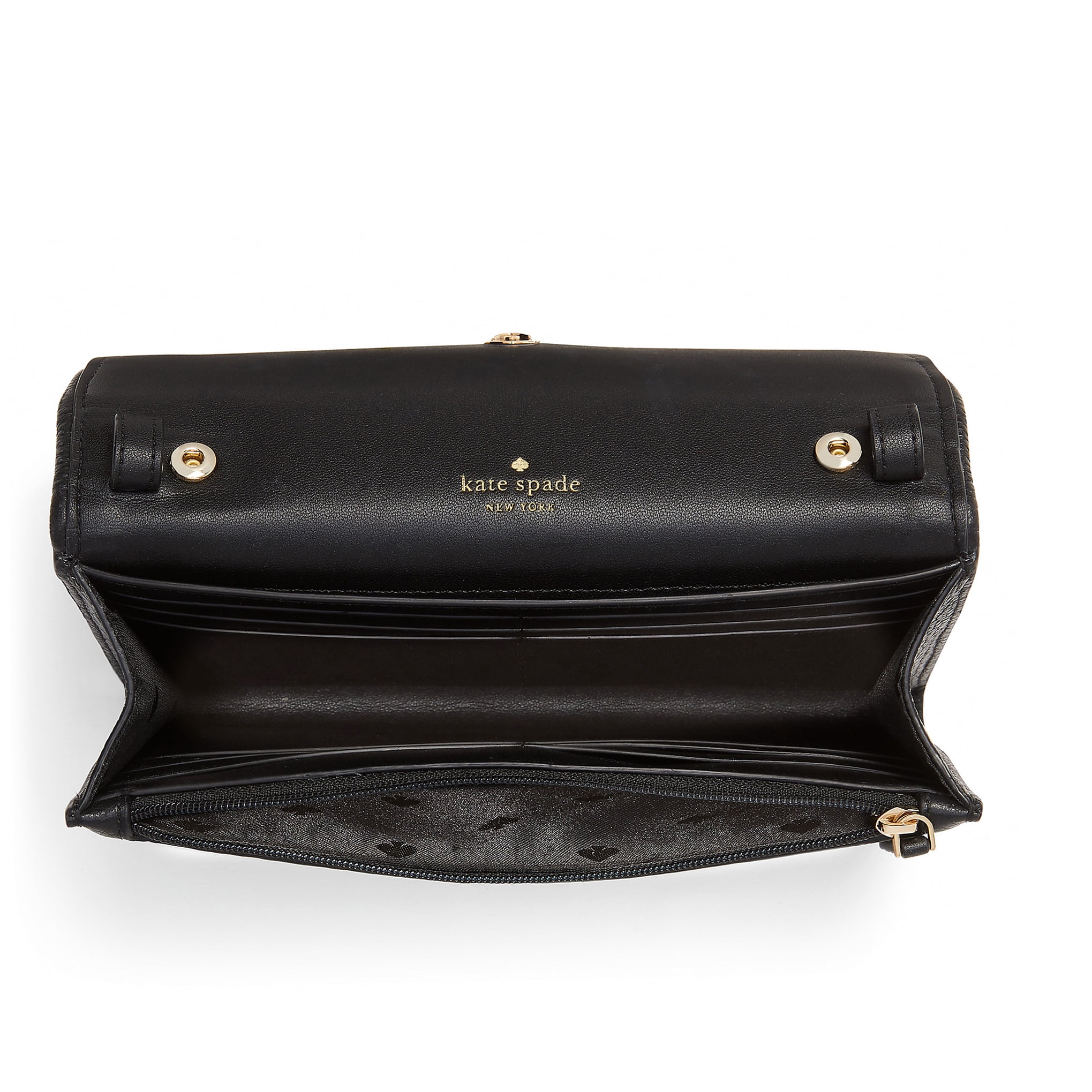 Kate Spade New York Women's Marti Gingham Wallet Crossbody Bag (Black Multi)