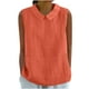 thumbnail image 1 of Vestidos Casuales Para Mujer, Blusas De Mujer De Moda Camisa bonita de lino con cuello de muñeca, suelta, sin mangas, de color liso y verano para mujer, 1 of 5