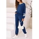 thumbnail image 3 of Conjunto Deportivo PRETTYGARDEN Mujer 2 Piezas Azul a Rayas Talle M, 3 of 7