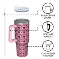 thumbnail image 4 of OBREWU Pink Pug Puppies Tumbler with Handle and Lid,Pink Pug Puppies 40oz Double Wall Vacuum Insulated Tumbler,Cups Gift for Women and Men, 4 of 7