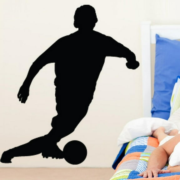 Wallhogs Soccer V Silhouette Cutout Wall Decal