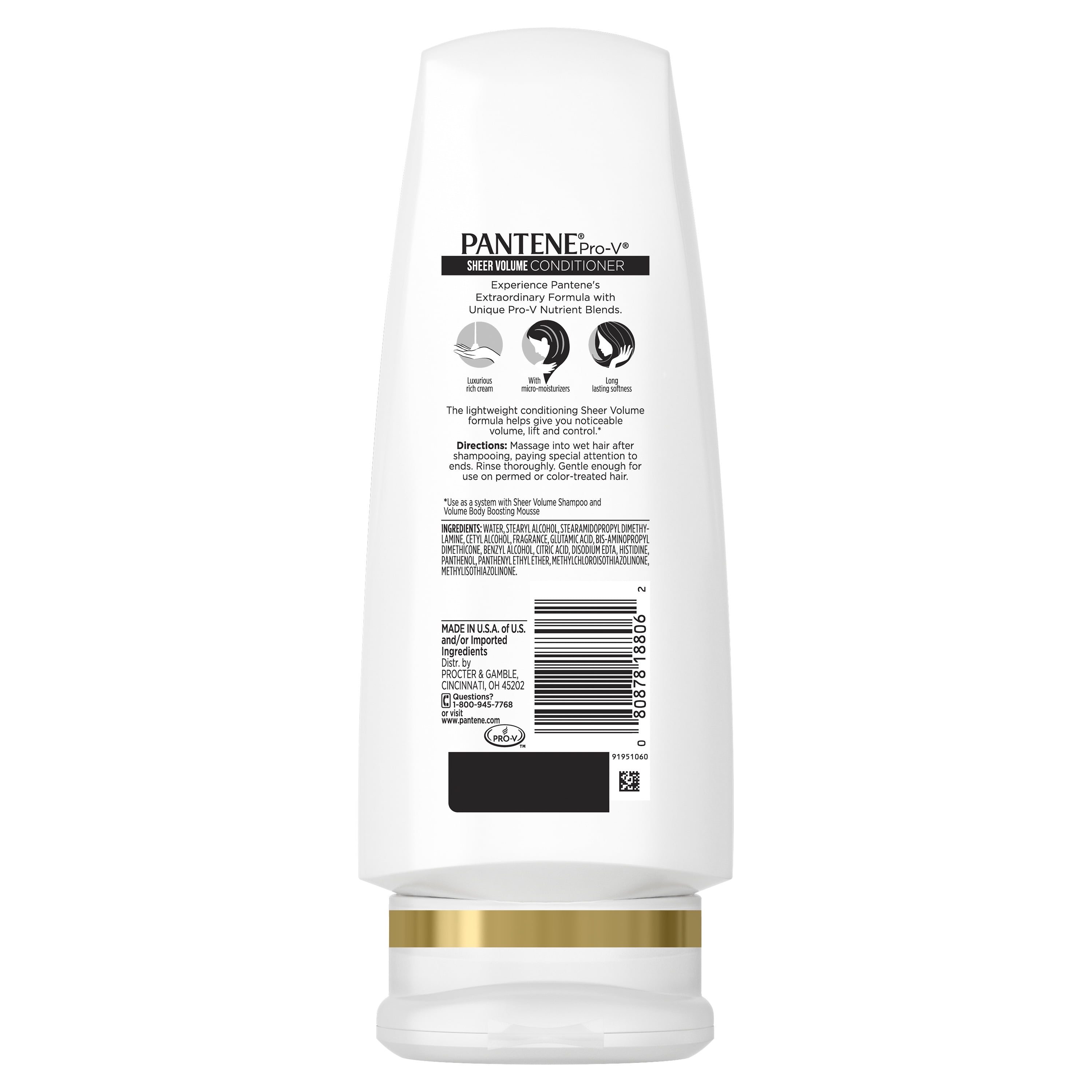 Pantene Pro-V Sheer Volume Moisturizing nourishing Daily Conditioner, 10.5 fl oz