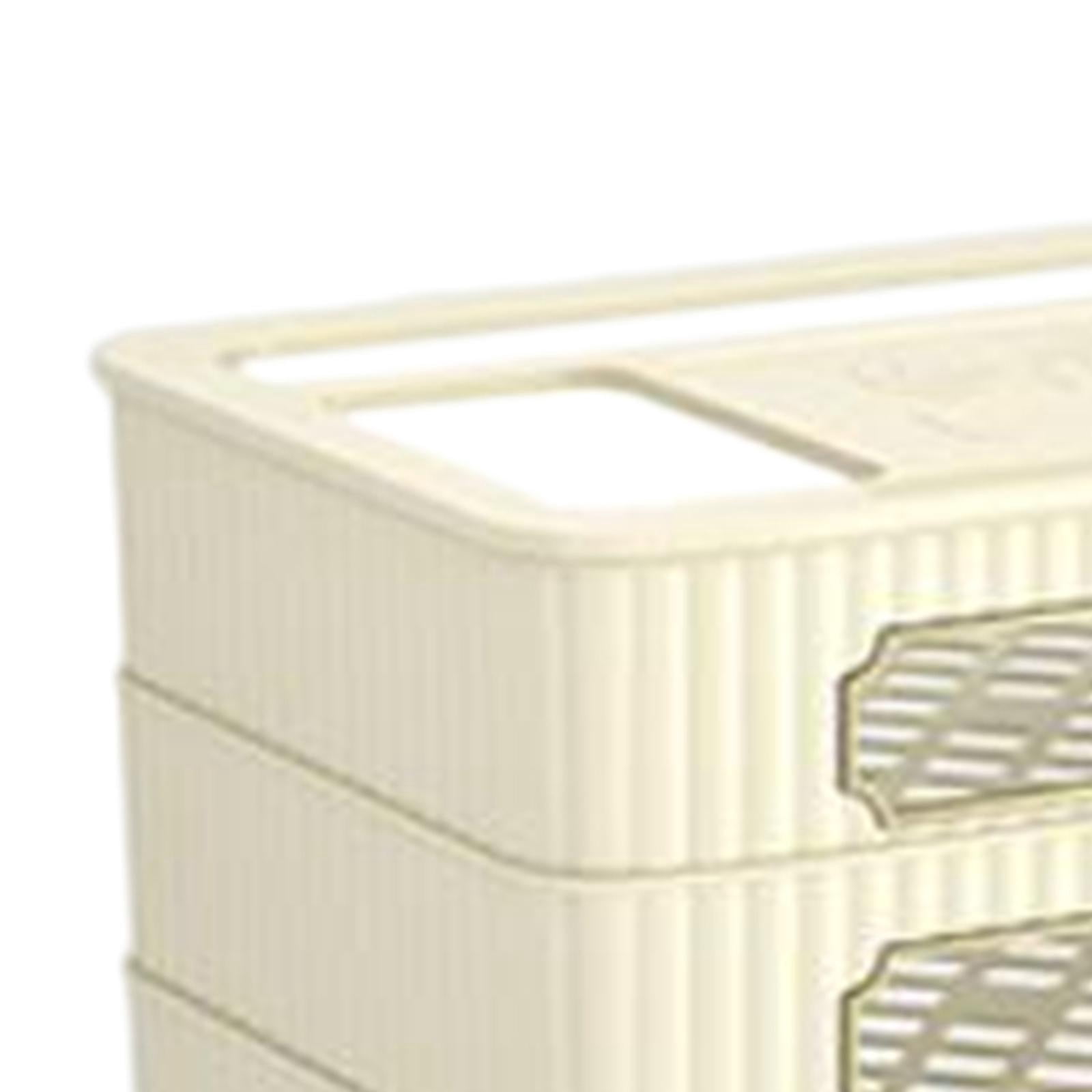 Fiocias Router Storage Box Cable Management Box Space Saving Wire Cable Storage Case for Beige 3 Tier
