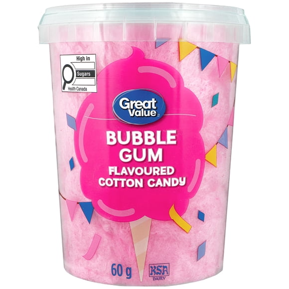 Great Value Bubble Gum Flavoured Cotton Candy