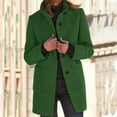 thumbnail image 2 of Charmgo Womens Winter Coats Clearance, Womens Fleece Jacket Coats with Pockets Ladies Lapel Long Jacket Coat Fashion Solid Casual Open Front Outerwear Cardigan for Women, Green Jackets for Women L, 2 of 5