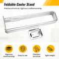thumbnail image 4 of Foldable Cooler Stand Stable Foldable Stand Rack for BBQ Household Travel, 4 of 8