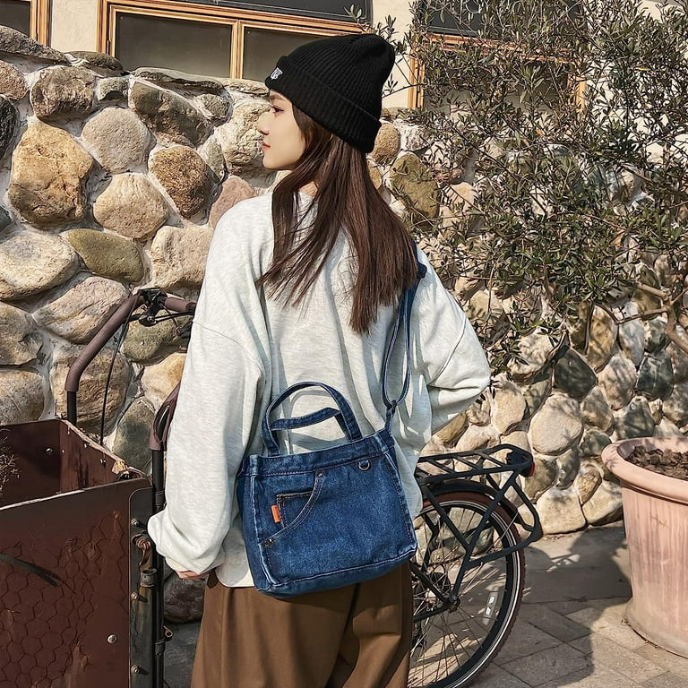 Denim crossbody purse new arrivals
