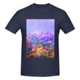 thumbnail image 4 of Bingfone Colorful Purple Cosmos Flower Men'S Loose Fit Short-Sleeve Pocket T-Shirt, 4 of 7
