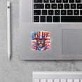 thumbnail image 2 of Patriotic French Bulldog Celebrates 4th of July Cutout Transfer Sticker Dog Lover Gifts Transparent Decal Art Decor - 02009, 2 of 5