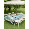 thumbnail image 2 of Rectangle Outdoor Tablecloth With Umbrella Hole And Zipper– Vintage Dragonfly Waterproof Patio Table Cover for Party, Picnic, Backyard, 52"x70" , Gradient Teal Green, 2 of 8