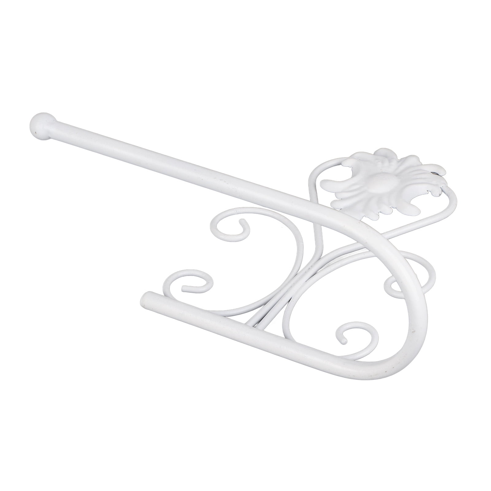 YAHHU Paper Towel Holder Wall Mounted Tissue Rack for Kitchen and Bathroom, Iron Rustproof, White (8.3 x 3.9 x 7.1 inches / 21 x 10 x 18 cm)