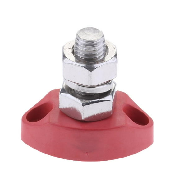 5/16 inch 8mm Battery Insulated Stainless Steel Stud Distribution Junction Post for RV Boat Marine Red 8mm