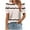 Beige, variant on Womens Summer Tops Casual Puff Short Sleeve Striped/Polka Dot Print Crewneck Tunic Blouse Trendy Oversized Graphic T-Shirts Fashion 2025 Clothes Army Green XL