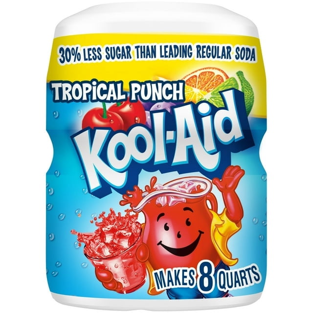 Kool-Aid Sugar Sweetened Powdered Drink Mix, 19 oz. (Cherry, Tropical Punch and Grape) Pack of 3