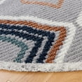 thumbnail image 3 of SAFAVIEH Marrakesh Augustin Southwestern Polyester Area Rug, Grey/Blue Rust, 6'7" x 6'7" Round, 3 of 8