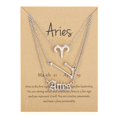 thumbnail image 2 of MesaSe 3Pcs Constellation Colliers pour les Femmes Filles Rétro 12 Constellation Pendentif Bijoux Cadeau d'Anniversaire, 2 of 3