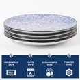 thumbnail image 3 of YYHY Blue Porcelain Salad Plates Set of 4, Dishwasher & Microwave Safe, 10 Inch Diameter, 3 of 7
