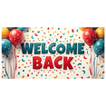 thumbnail image 1 of Welcome Back Banner for Office School Decorations with Balloons Colorful Pencils Party Supplies and Festive Backdrop for Event Celebration Classroom Decor, 1 of 4